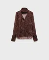 Mango Women's Foulard Paisley-print Blouse In Brown