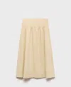 Mango Fiona Fray Hem Skirt In Multi