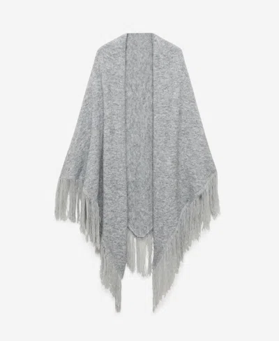 Mango Women's Fringed Ends Knitted Shawl