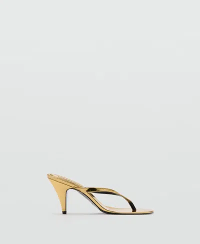 Mango Women's Funnel Heel Metallic Sandals In Multi