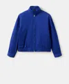 Mango Featuring Hailey Bieber Mutis Oversize Jacket In Blue