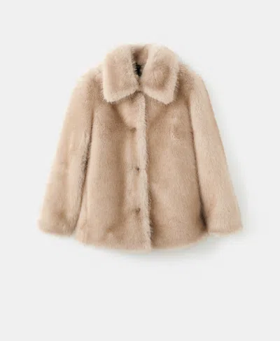 Mango Women's Fur-effect Buttons Coat In Multi