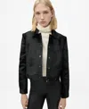Mango Ribbed Knitted Button-down Polo Shirt Black In Black