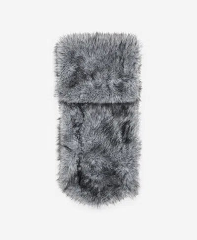 Mango Women's Fur-effect Scarf In Gray