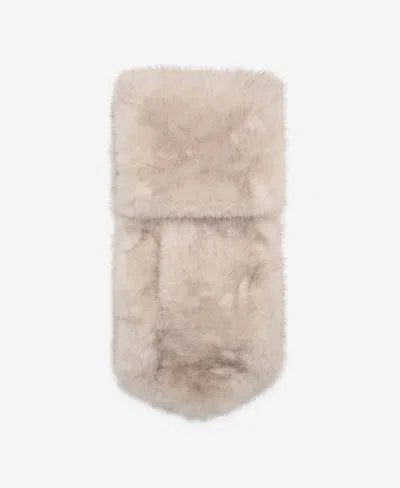 Mango Women's Fur-effect Scarf In Sand