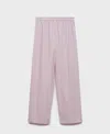 Mango Garment Washed Cotton Pants In Purple
