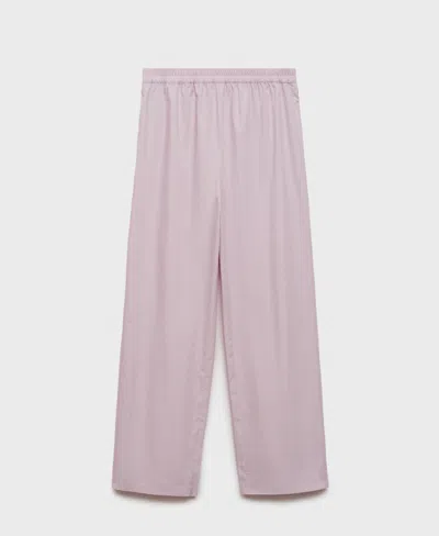 Mango Women's Garment Washed Cotton Pajama Pants