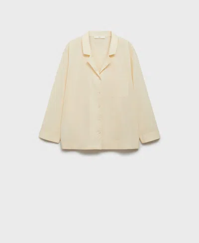 Mango Women's Garment Washed Cotton Shirt