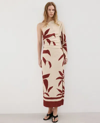 Mango Women's Gathered Body Asymmetrical Dress In Neutral