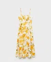 Mango Molly Rose Print Cotton Sundress In Yellow