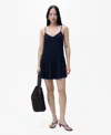 Mango Shirred Strappy Mini Dress