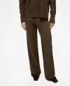 Mango Women's Geometric Print Knitted Pants In Khaki