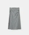 Mango Ruched Side Midi Skirt In Black
