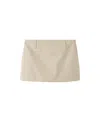 Mango Gingham Cotton Miniskirt In Neutral