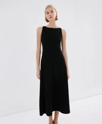 Mango Women's Godets A-line Dress In Black
