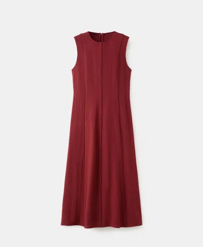 Mango A-line Dress With Godets Cherry In Red