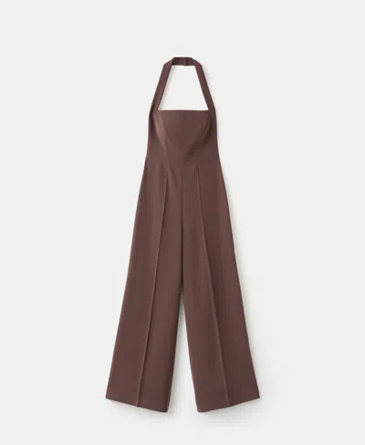 MANGO WOMEN'S HALTER NECK JUMPSUIT