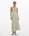 Mango Robe In Pastel Green