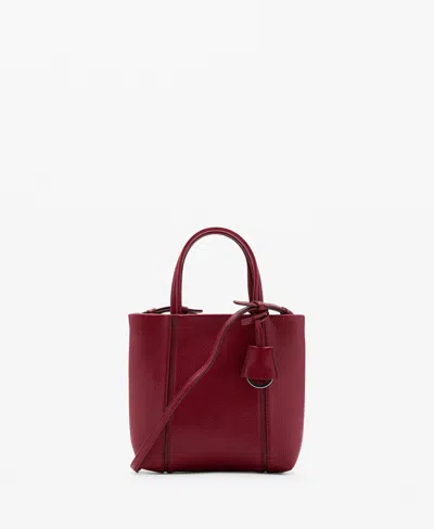 Mango Women's Handles Mini Rectangular Handbag In Burgundy