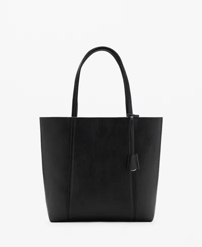 Mango Women's Handles Shopper Bag In Black