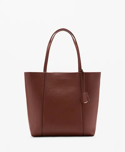 Mango Women's Handles Shopper Bag In Brown