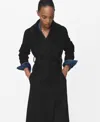 Mango Women's Handmade Belt Wool Coat In Black