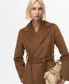 Mango Manteau Marron Moyen - Femme - Xxl -  In Brown