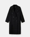 Mango Handmade Oversized Wool Coat In Black
