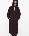 Mango Manteau Laine Fait Main Oversize Lie De Vin - Femme - Xxs -  In Burgundy