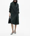 Mango Women's Handmade Oversized Wool Coat In Petrol Blue
