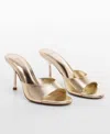 Mango Heel Non-structured Sandals Gold In Gold