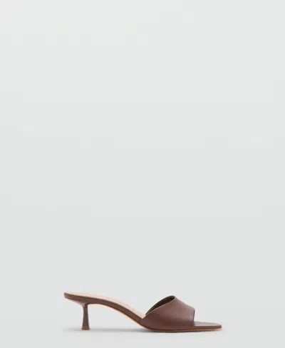 Mango Women's Heel Non-structured Sandals In Brown