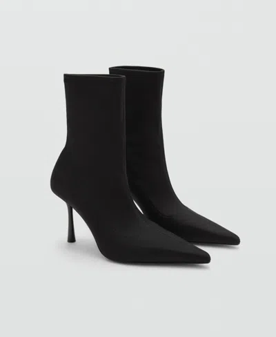 Mango Women's Heel Sock Boots In Black