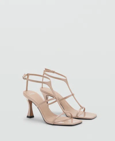 Mango Women's Heel Strips Sandals In Brown