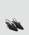 Mango Slingback Mule In Black