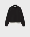 Mango Women's High Collar Sweatshirt In Black