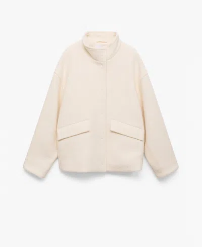 MANGO WOMEN'S HIGH COLLAR WOOL JACKET
