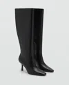 Mango Knee High Boot In Multi