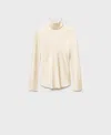 Mango Women's High-neck Satin Blouse In Neutral