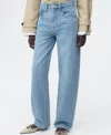 Mango Women's High-rise Balloon Jeans In Medium Blue