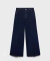 Mango High Waist Wide Leg Jeans In Open Blue