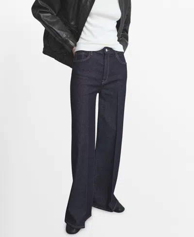 Mango Jean Wideleg Taille Haute Bleu - Femme - 52 -  In Blue