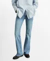 Mango High Waist Balloon Jeans In Medium Blue