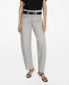 Mango Bet High Waist Straight Leg Jeans In Denim Gray