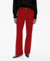 Mango Leo High Waist Straight Leg Jeans In Red