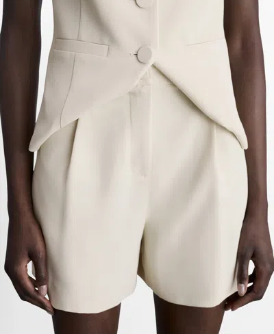 Mango Women's High-waisted Suit Shorts In White