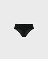 Mango Textured Bikini Bottoms In Black