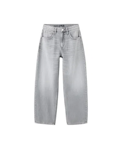Mango Women's High-rise Balloon Jeans In Denim Gray
