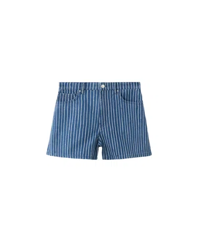 Mango Women's High-rise Denim Shorts, 3.35" Inseam In Blue