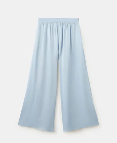 Mango Women's High-rise Wide Leg Pants In Blue